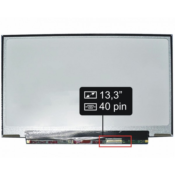 Laptop display 13.3 inch slim 1366x768 WXGA HD LTN133AT25-T01 306mm 40 pin