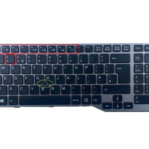 Laptop keyboard for Fujitsu LifeBook E554 E556 E557 E753 E754 E756 pointer model UK