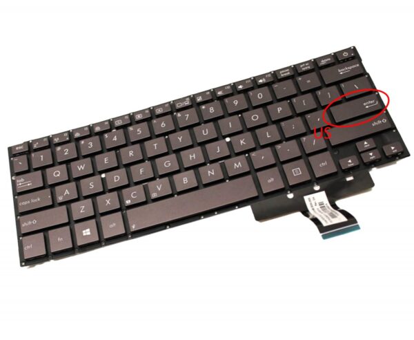 Tastatura laptop pentru Asus Zenbook UX21 UX21A maro fara rama