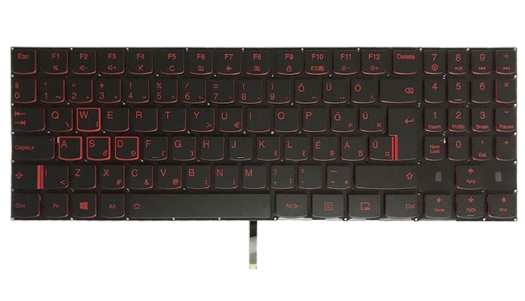 Laptop keyboard for Lenovo Y520-15IKBA Y520-15IKBN RED model UK