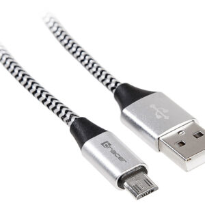 Cablu USB 2.0 AM - micro 1.0m Tracer negru-argintiu