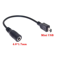 Cablu adaptor DC 4.0x1.7 female la mini USB male