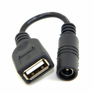 Cablu adaptor DC Power Jack 5.5x2.1mm la USB Female pentru telefoane si tablete