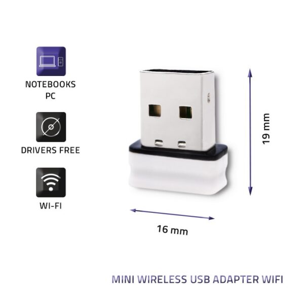 Adaptor wireless Qoltec nano-USB 150N
