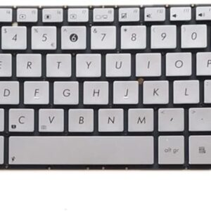 Tastatura laptop ASUS ZENBOOK UX31 UX31A UX32VD argintie cu buton de pornire