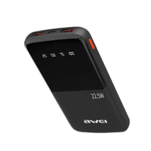 Power bank digital AWEI P10K 10000 mAh fast charging 22.5W negru