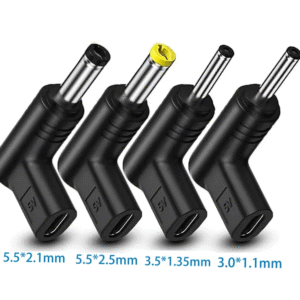 Adaptor USB-C  Set 4 buc la 90 grade Type C mama -conector 5.5x2.1 5.5x2.5 3.5x1.35 3.0x1.1 tata