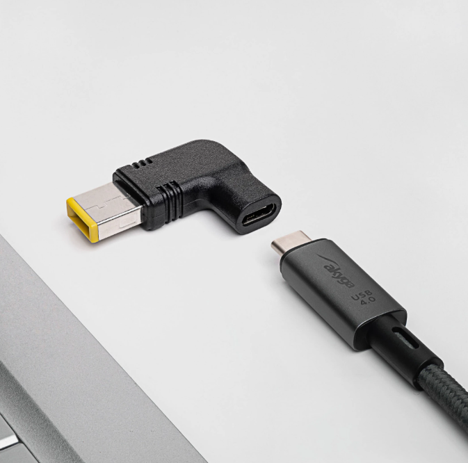 Adaptor convertor Lenovo USB-C la USB square 11x4.5mm 18.5V-20V/100W - imagine 2