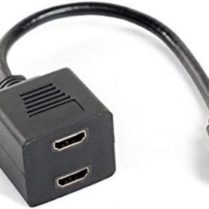 Adaptor Lanberg Splitter AD-0019-BK HDMI-A Male la 2X HDMI-A Female (1.4)  Cablu 20 cm negru