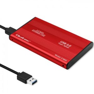 HDD Rack QOLTEC  din aluminiu USB 3.0 rosu