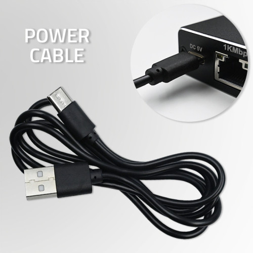 Adaptor Splitter mini SWITCH Qoltec 1x2 porturi RJ45 1000Mbps USB-C Aluminiu - imagine 6