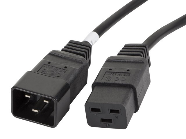 Extensie cablu alimentare PC / Monitor Lanberg IEC 320 C19 - C20 VDE 1.8M VDE negru