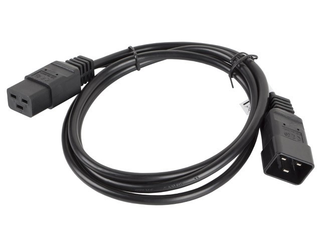 Extensie cablu alimentare PC / Monitor Lanberg IEC 320 C19 - C20 VDE 1.8M VDE negru - imagine 2